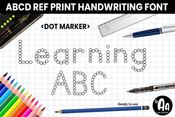 Abcd Ref Dot Marker: A Playful Font for Educational & Creative Projects