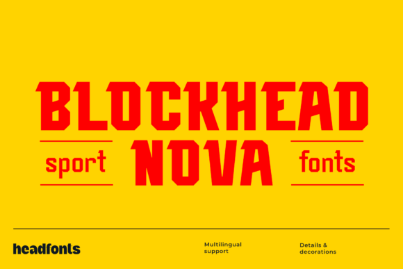 Blockhead Nova: Bold Retro Character for Modern Brands