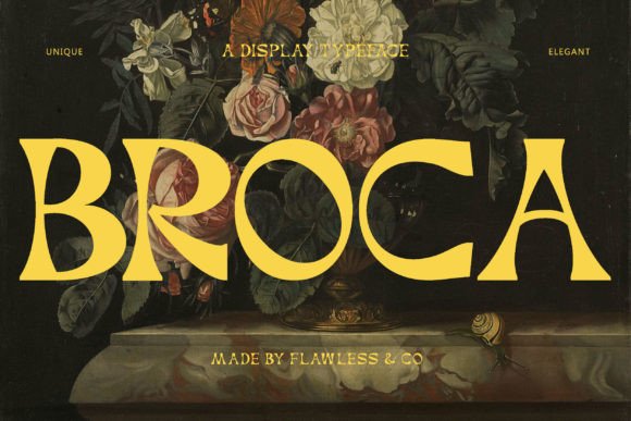 Broca: A Retro Bohemian Display Font for Creative Projects